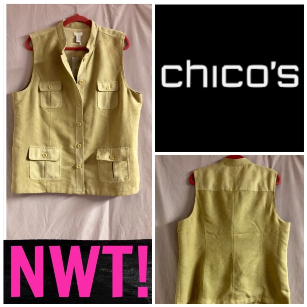 SALE❣️ NWT CHICO’S FAUX SUEDE VEST